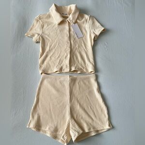 Reformation Asher knit Ribbed SET